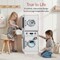 Best Choice Products Pretend Play Kids Wooden Stacked Washer & Dryer Set w/ Toy Laundry Storage and Accessories